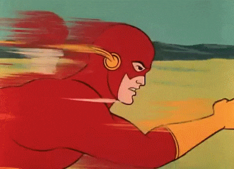 The Flash running quickly